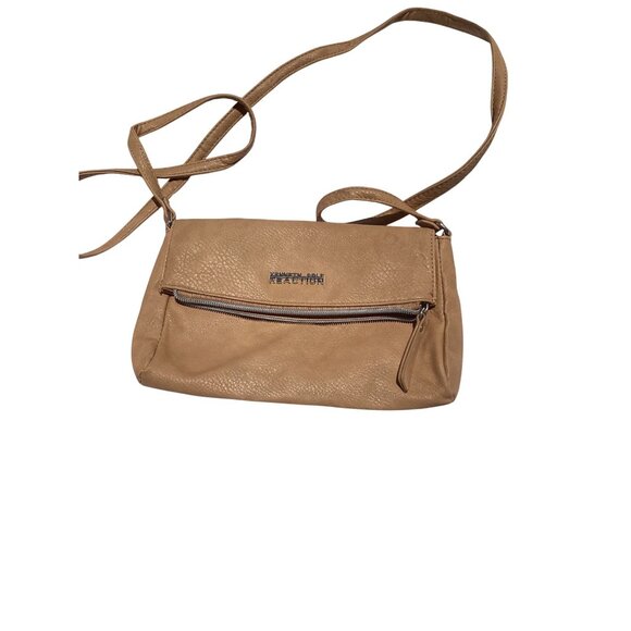 Kenneth Cole Reaction Beige Crossbody Bag With Zipper Pocket & Adjustable Strap - Picture 2 of 6